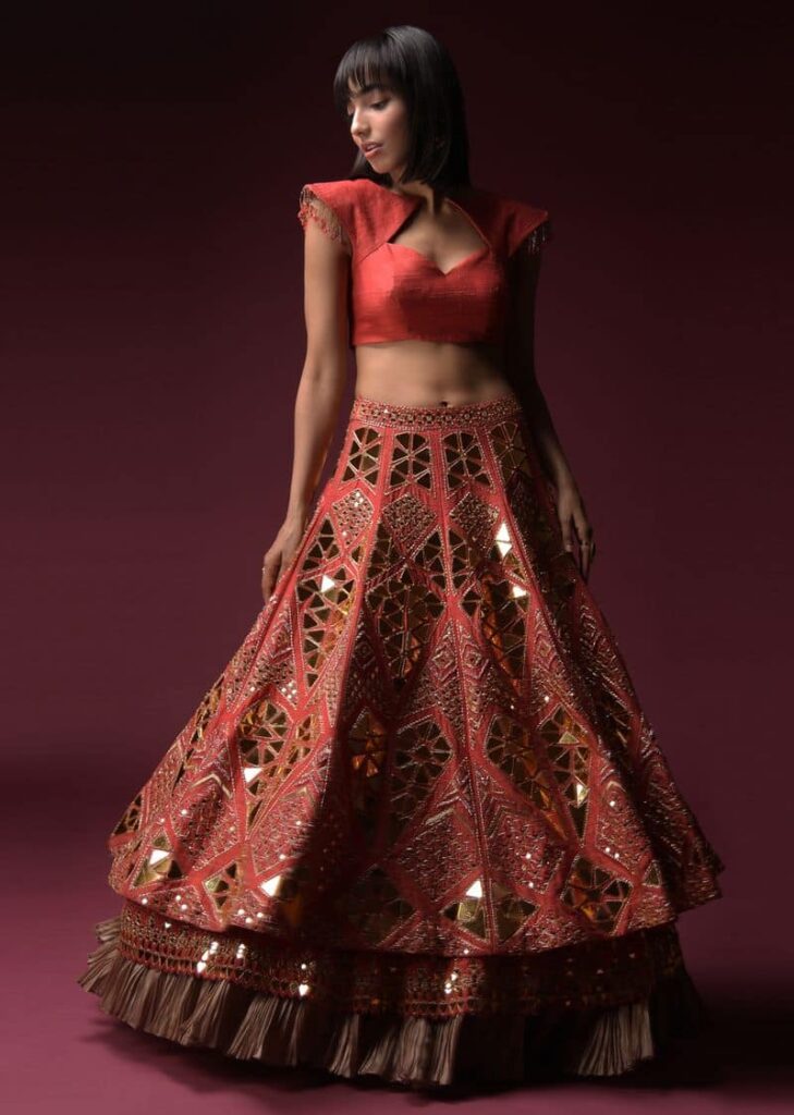 Geometric Shapes Lehengas Bridal Lehenga Trends - Geometric Shapes Lehengas