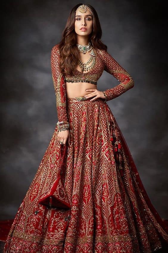 Low V-Neck Blouses Bridal Lehenga Trends - Low V-Neck Blouses