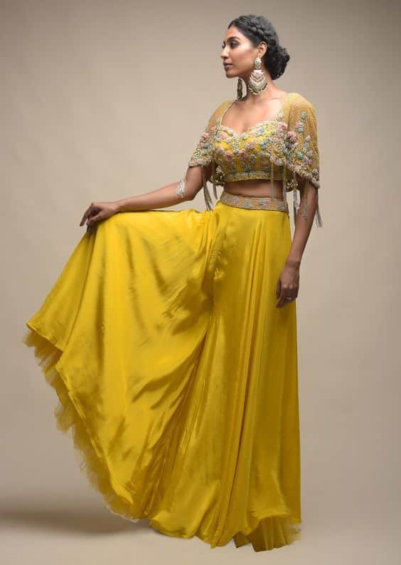 Crop Tops with Palazzos -  Indian Guest Wedding Outfit ideas