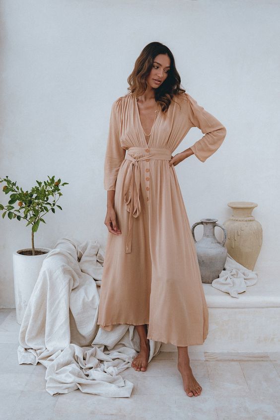 Solid-coloured Maxi Dress Solid-coloured Maxi Dress