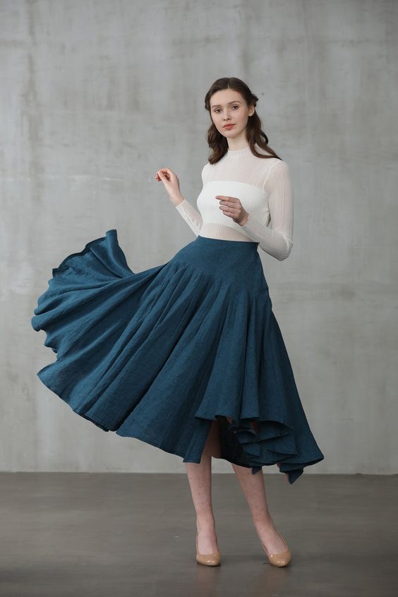 types of skirts with name - Flared Skirt