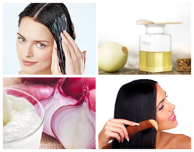 5. Apply onion juice all over your hair 5. Apply onion juice all over your hair