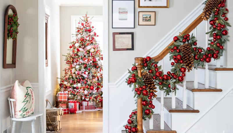 6. Add Festive Cheer to a Hallway