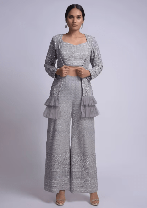 8. Fuse it Together: Palazzo Pants with Kurti or Crop Top 8. Fuse it Together: Palazzo Pants with Kurti or Crop Top