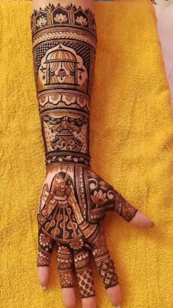 11. Dholak Rajasthani Mehndi Designs 11. Dholak Rajasthani Mehndi DesignsÂ