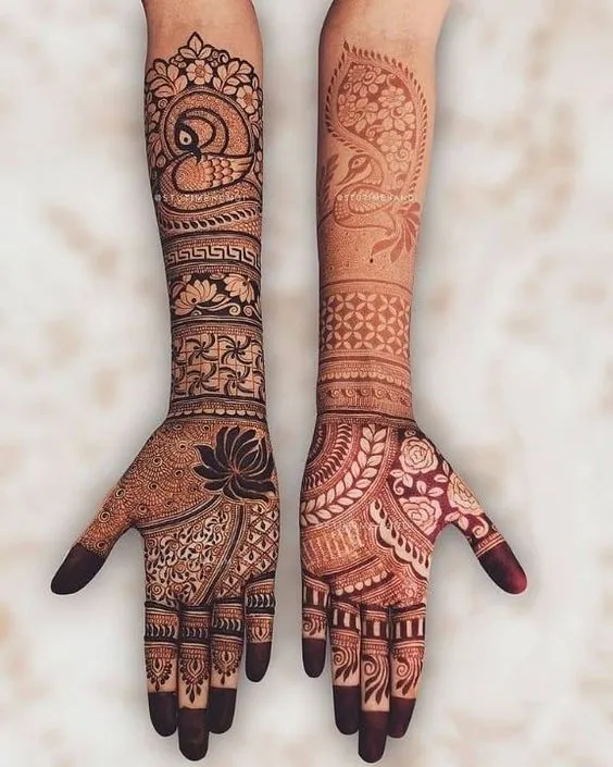2. Peacock Rajasthani Bridal Mehndi Design 2. Peacock Rajasthani Bridal Mehndi Design