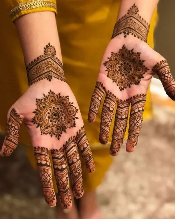 6. Mandala Rajasthani Bridal Mehndi Design 6. Mandala Rajasthani Bridal Mehndi DesignÂ