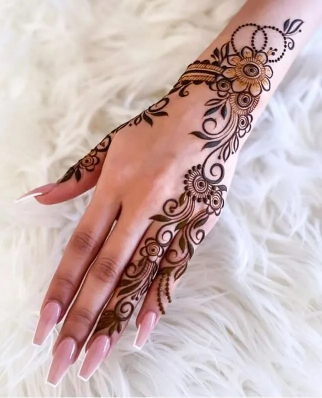 Contemporary Bel Pattern Mehndi Design 1 Contemporary Bel Pattern Mehndi Design 1