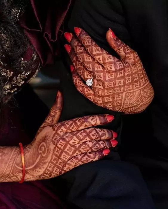 Top Ring Ceremony Mehndi Designs for Engagement Brides