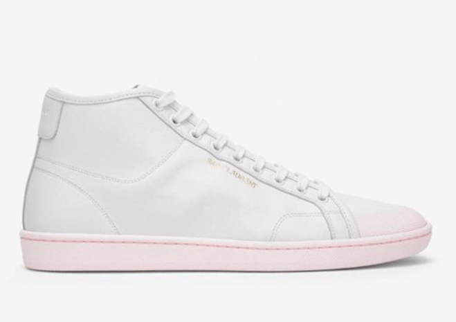 23. Saint Laurent Sl-39 Mid-Top Aged Sneaker 23. Saint Laurent Sl-39 Mid-Top Aged Sneaker