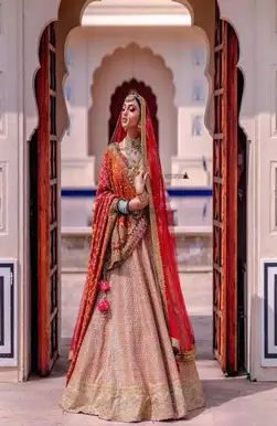 Front Open Drape Dupatta