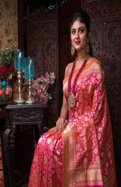 Floral Banarasi Saree