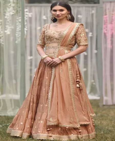 Belted Dupatta - Dupatta ideas for lehenga