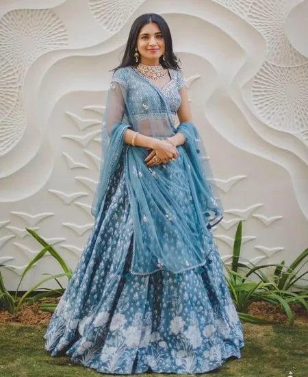 Silk Dupatta Drapes - Dupatta ideas for lehenga