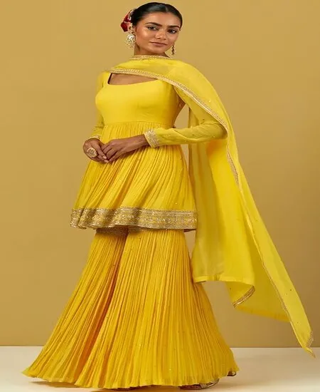 Single Dupatta is Taken Around the Neck- Dupatta ideas for lehenga