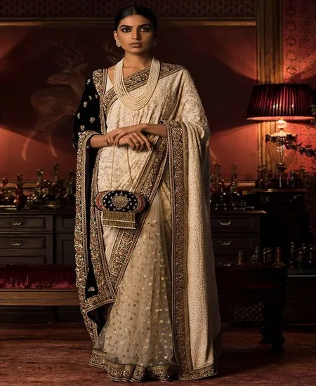South Indian Drape Dupatta - Dupatta ideas for lehenga