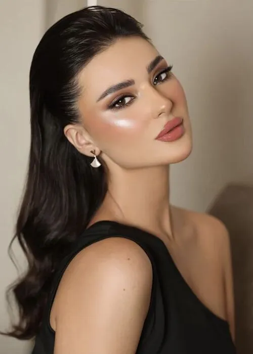 Black Dress With Hair & MakeUp