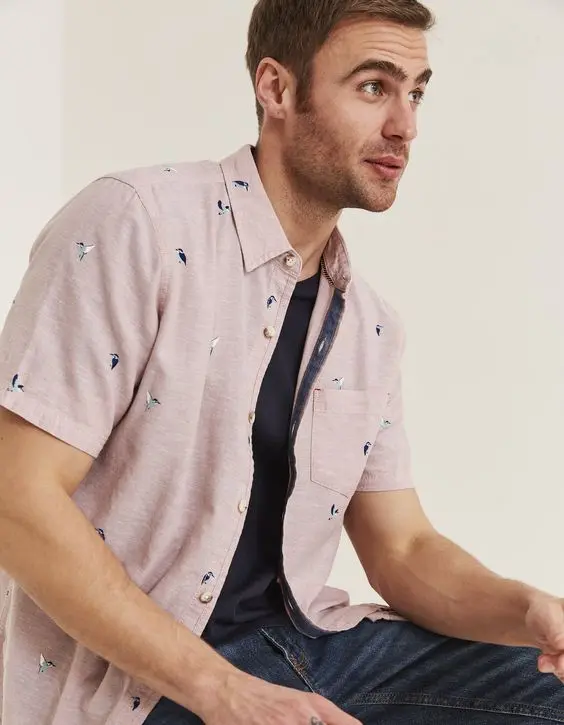 Printed Shirts and Chinos - Valentine's Outfits For Men