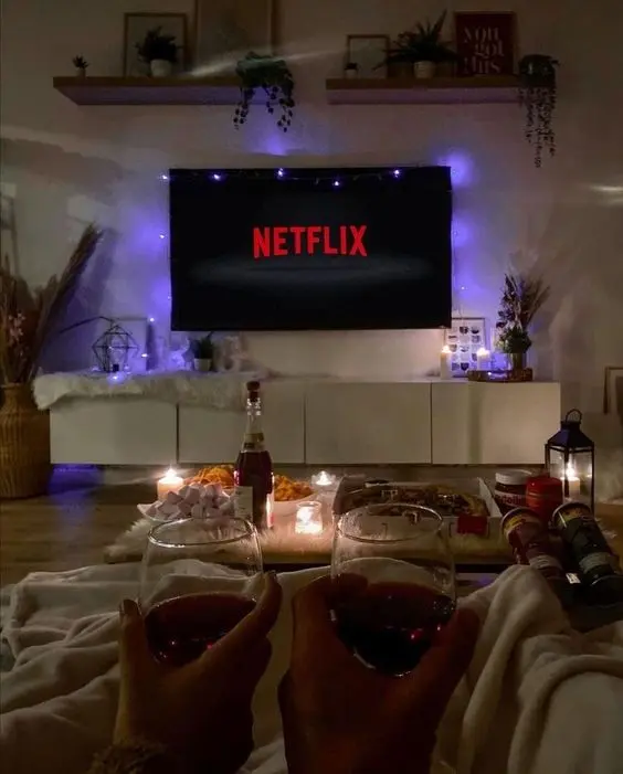 Romantic Movie Night - Valentine's Day Celebration Ideas