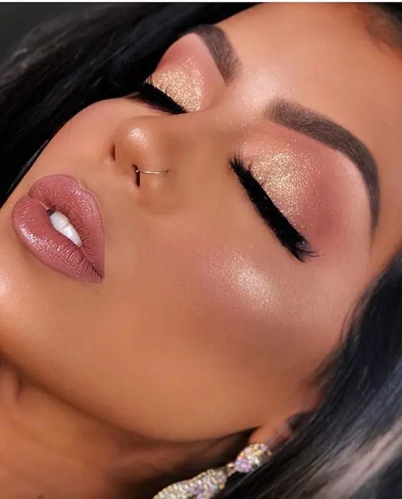 Shimmery Blush - makeup look for valentine's day


